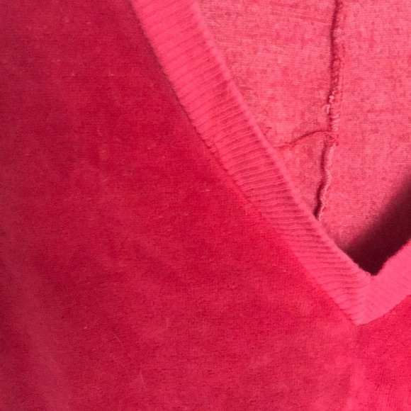 Vintage red velour dress - Picture 2 of 3